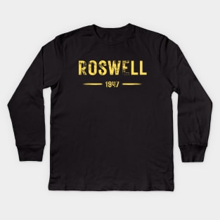 Roswell 1947 UFO - Flying Saucer Crash Kids Long Sleeve T-Shirt